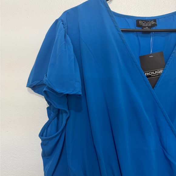 Blue Ruffled Blouse - Picture 3 of 3